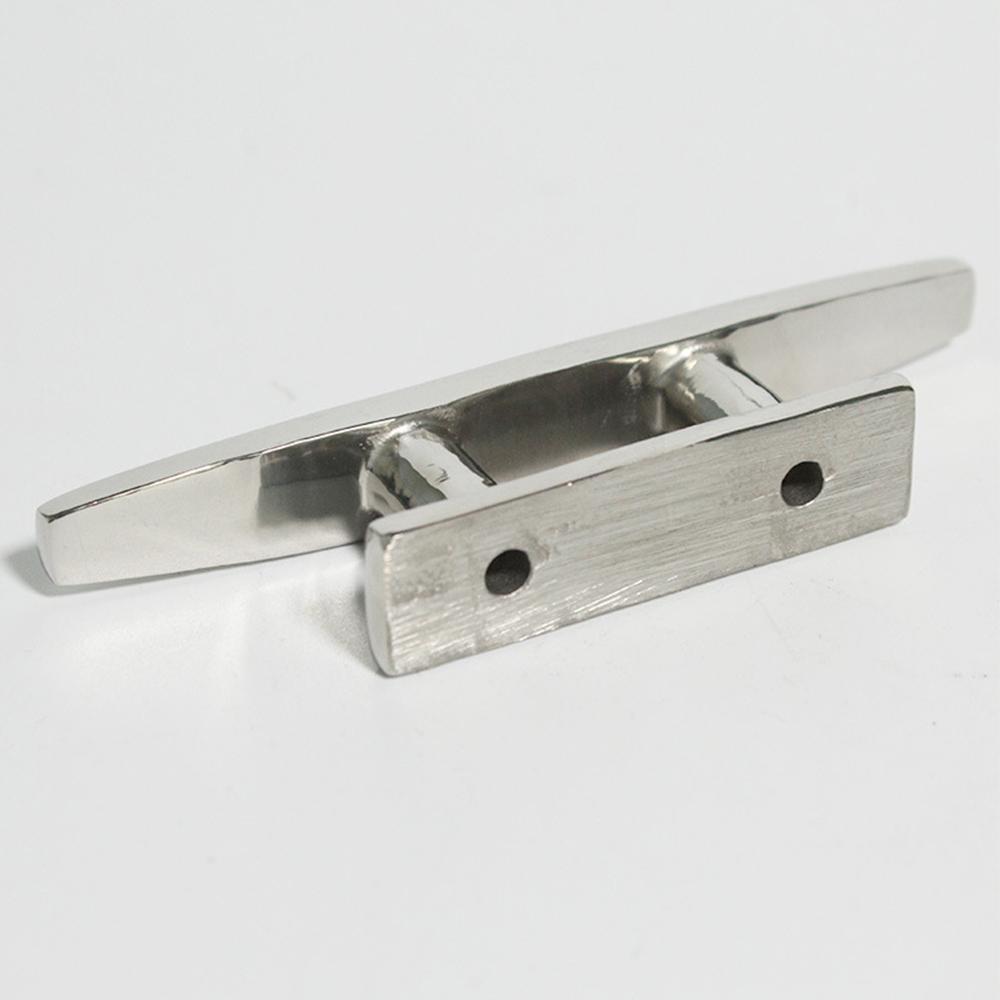 1Pcs 5" Polished Stainless Steel Open Base Boat Cleat For Yacht Marine Dock Deck