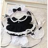 niannyyhouse 15cm Plush Maid Outfit with and Shorts Cotton Doll Clothes Hairband, Dress, Apron, - (Black)