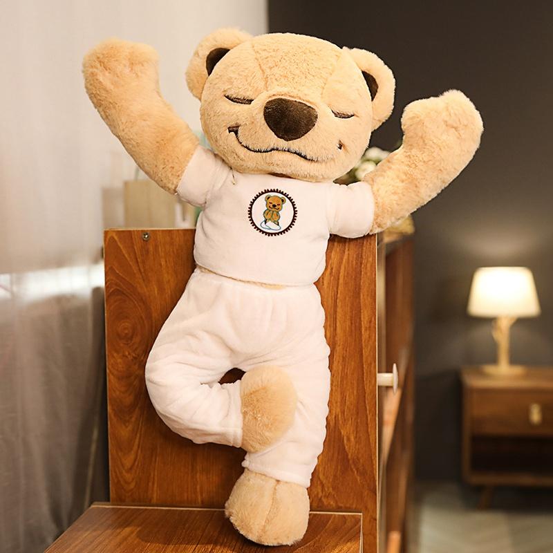 40cm Kreatives Yoga-Bär-Stofftier Weich Gefüllt Cartoon-Tier Verschiedene Aktionen Bärenpuppe Lustiges Geschenk Für Kinder Baby Mädchen