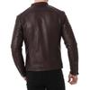 SKINOUTFIT Men's Genuine Lambskin Brown Leather Jacket Stylish Motorcycle Bomber Biker Outerwear MJ 224