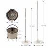 Eyliden Rotating Mop, Tornado Mop, Spin Mop, Floor Mop, Floor Wiper, Elevating Rotating Mop, Round Shape, 107-129cm, 2 Pads, Microfiber, One-Hand Oper