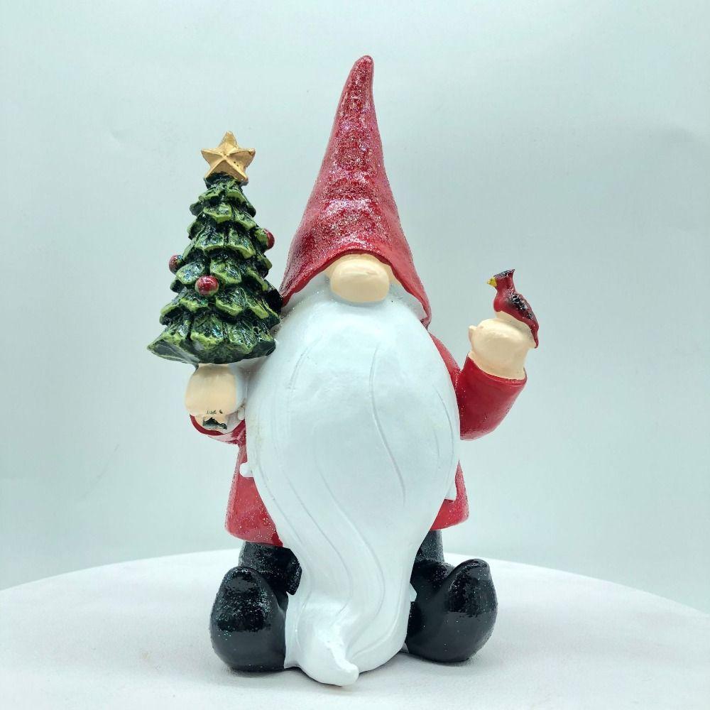 Cute Christmas Santa Claus Statue Creative Gnome Decor Sculptures Crafts Dwarfs Figurines  Lawn