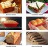 Rektangulære silikonformer for brød toast kake bakeformer non-stick rektangulære kakeformer brownieform brødform bakverkverktøy