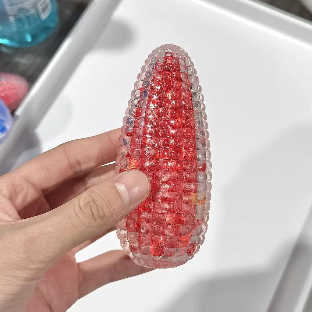 1Pc Mini Colored Crystal Simulation Super Soft Corn Decoration Slow Rebound Portable Decompression Toy Gift