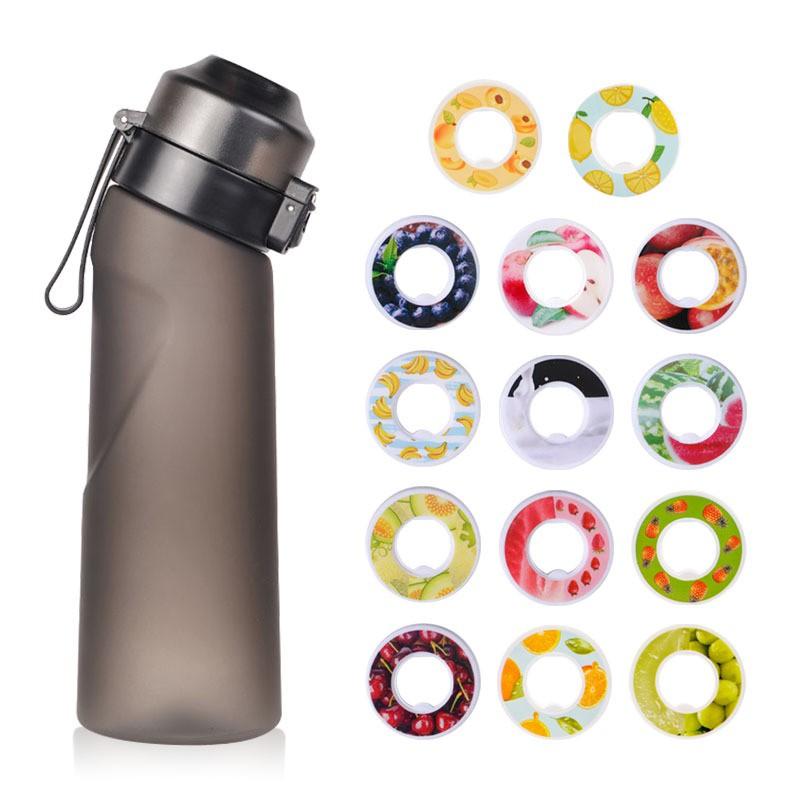 Tritan Water Bottle 650ml Leakproof Sports Cup With Straw Lid Carry Handle Gradient Design