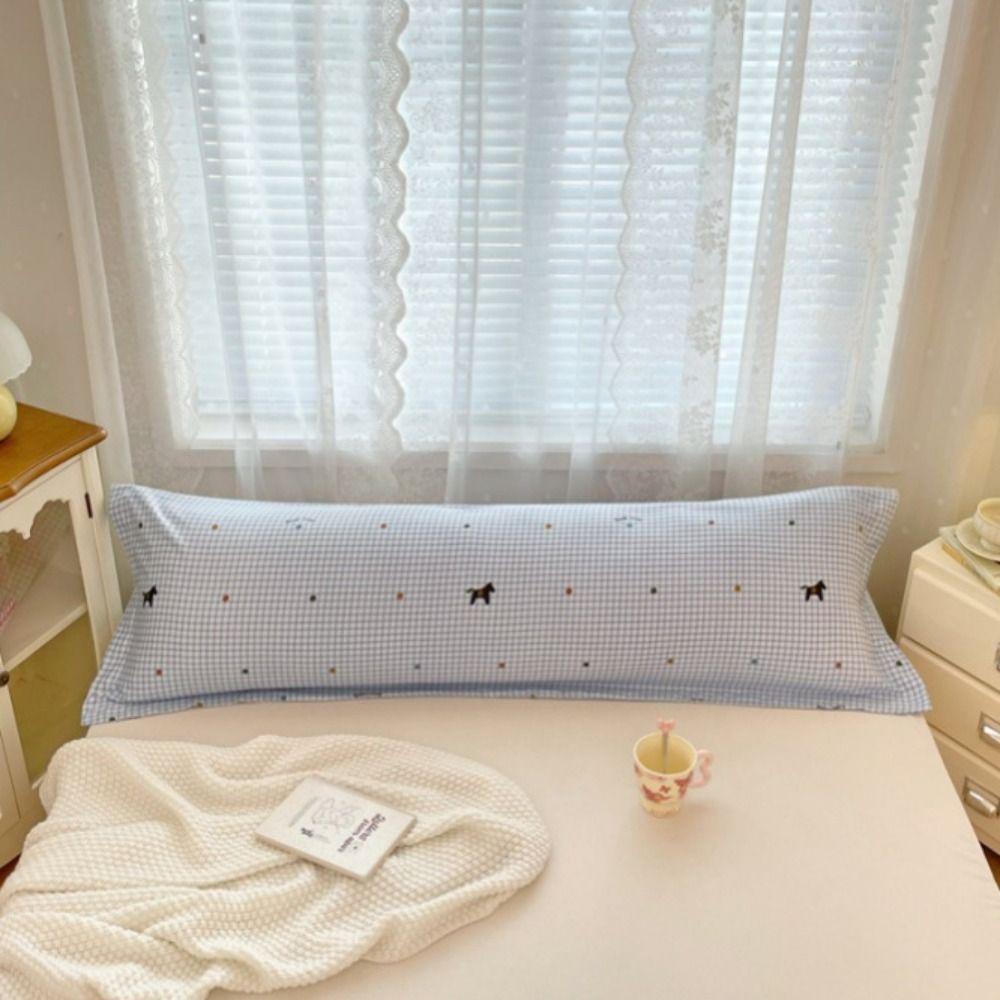 Extended Pillow Cover Rectangular Pillowslip Large Size Kawaii Pattern Couple Pillowcase  Bedroom