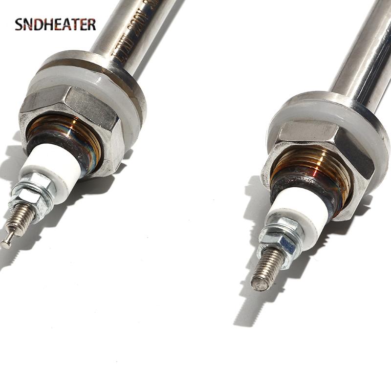 SNDHEATER 110V/220V/380V Dual Heating Element 2000W 3000W 5000W Water Resistance Boiling Heater 250/290/340MM M16 M18 Thread