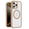For iPhone 16 Pro Magnetic Case Shockproof TPU+PC Clear Back Phone Cover