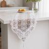 White Lace Table Runner, Vintage Floral Lace Table Runner, Rustic Boho Table Runner for Dining Table Wedding Bridal Shower Baby Shower Party