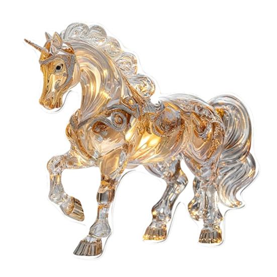 2D Acrylic Horse Pendant Flat Cartoon Horse Pendant Keychain Charm Colorful Horse Ornament for Backpack Christmas Tree Decoration