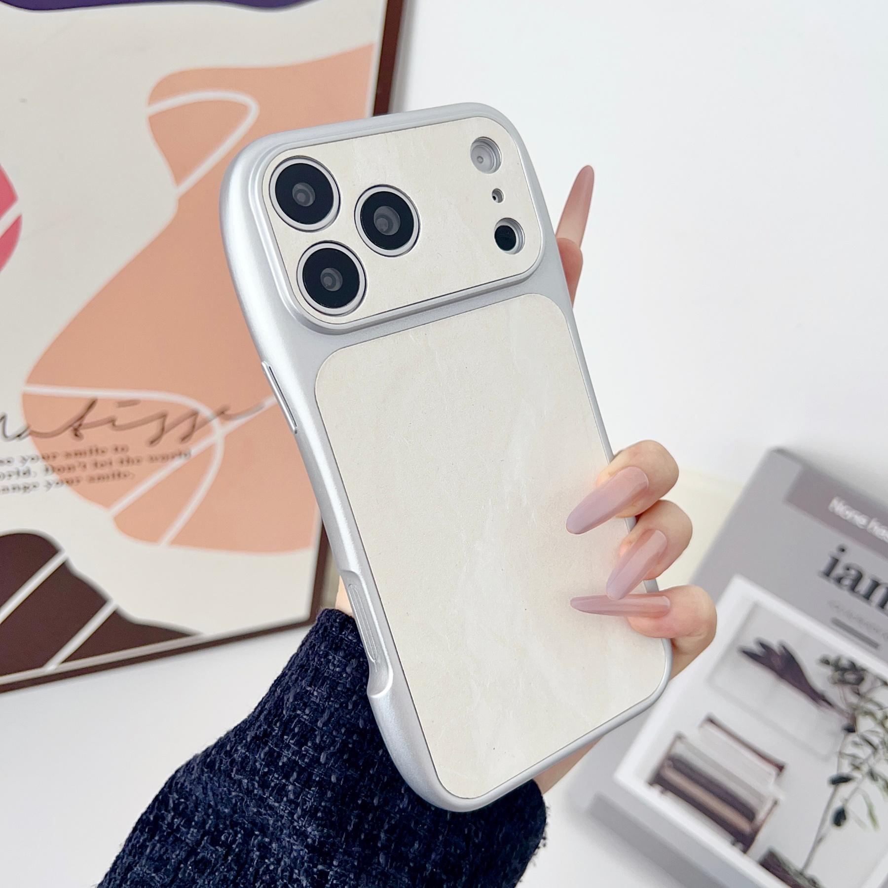 

Snow Mountain Pattern Silver Edge Shockproof Case For iPhone 17 16 15 14 13 Pro Max Magnetic For Magsafe Camera Protect Cover iPhone 15