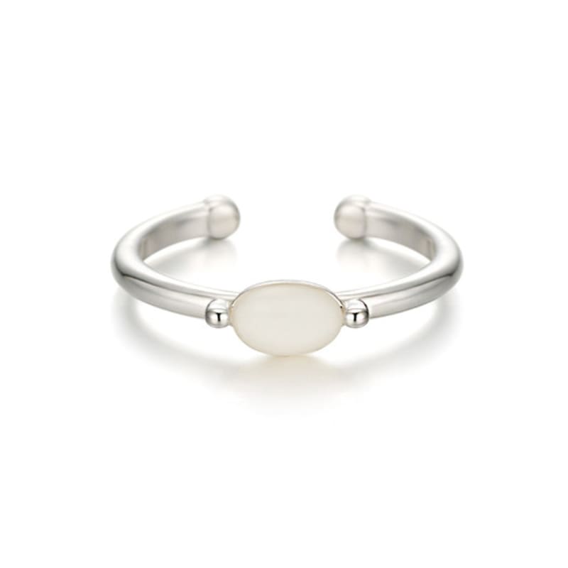 PAIGEFLYNN JEWELRY [925 Silver] Mu Pale Oval Open Ring