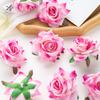 10Pcs Artificial Flowers for Scrapbook New 's Decortion Wedding Outdoor Garden Christmas Home Candy Box Flannel Rolled Roses