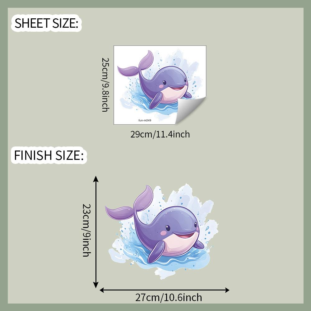 

Мультяшные наклейки с подводными китами для ванной, туалета и туалета, для украшения дома