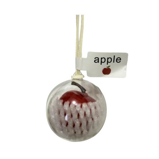 

Christmas Keychain Pendant Fruit Shape Charm Car Rearview Mirror Pendant Decompression Decoration Bag Accessory 5cm Red Apple
