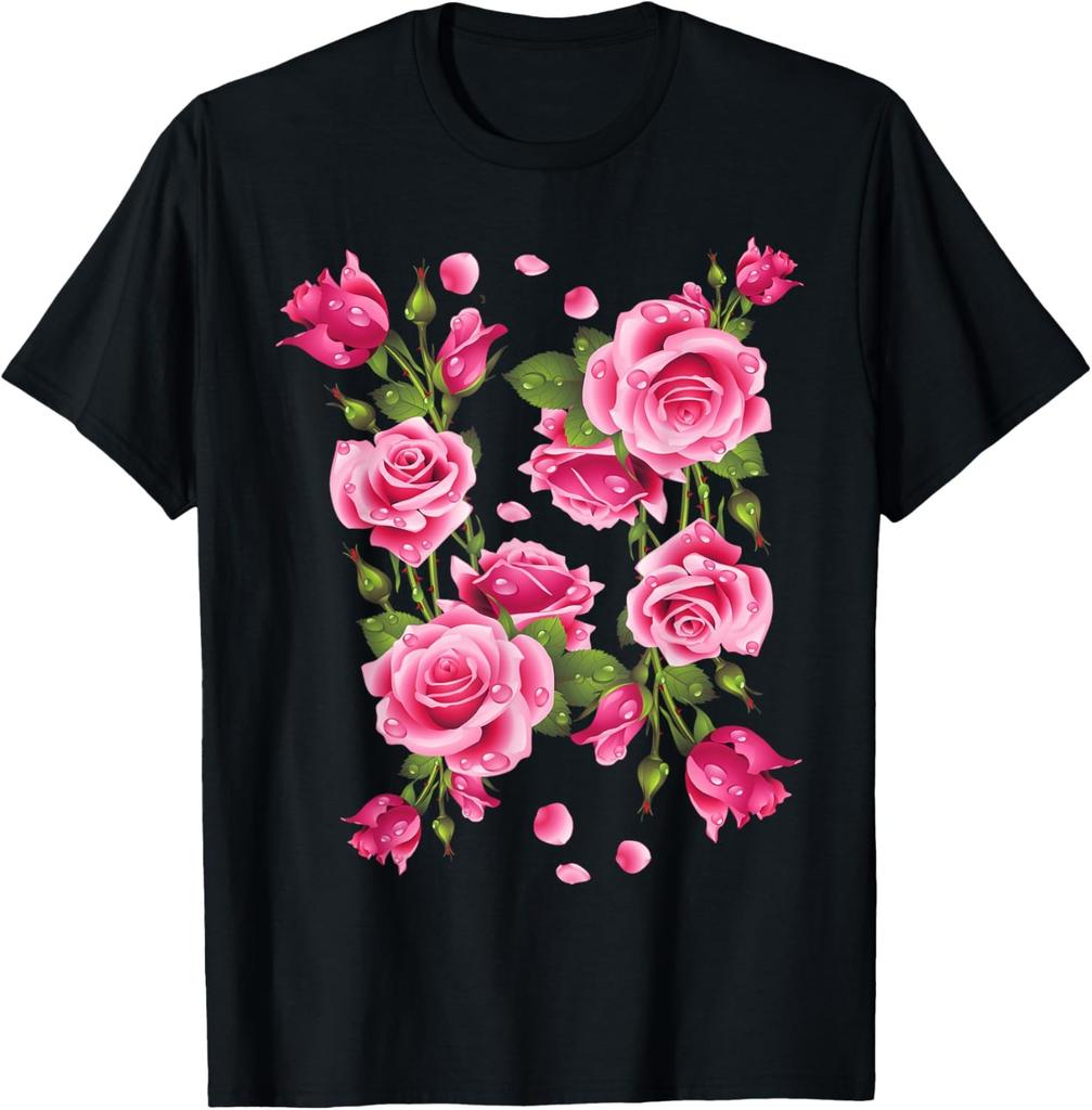 Beautiful Pink Roses Bouquet Graphic Tees & Cool Designs T-Shirt