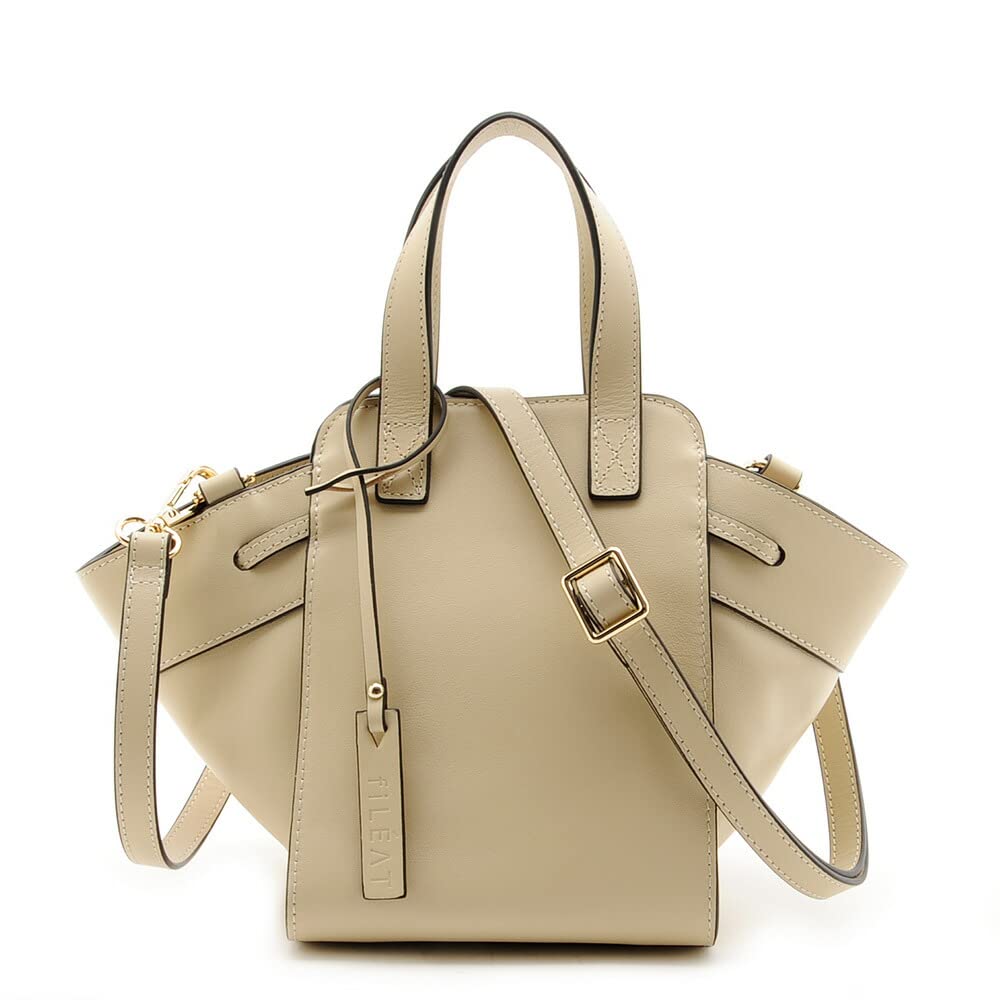 

Сумка-гамак из натуральной кожи для женщин цвета слоновой кости [FIRANO], fiLEAT, FL102464, слоновая кость