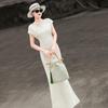 Elegant Jacquard Reformed Cheongsam Dress