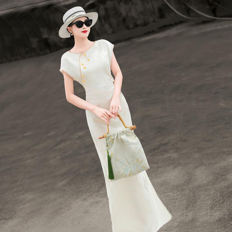 Elegant Jacquard Reformed Cheongsam Dress