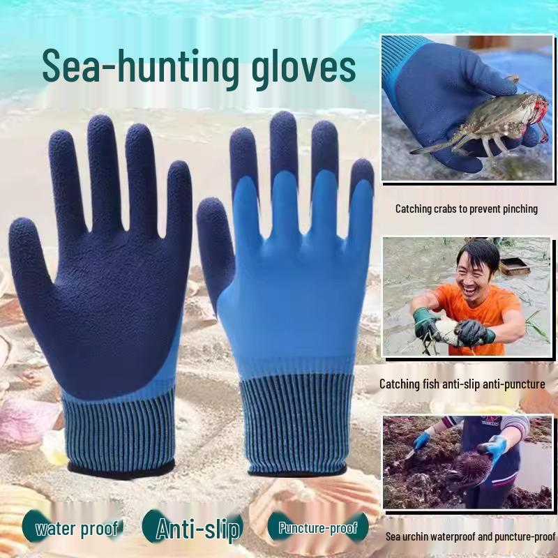 Waterproof Anti-Puncture Tide-Chasing Gloves for Adults - Ideal for Fishing, Crabbing, Lobstering, Beach Activities, and Gardening.