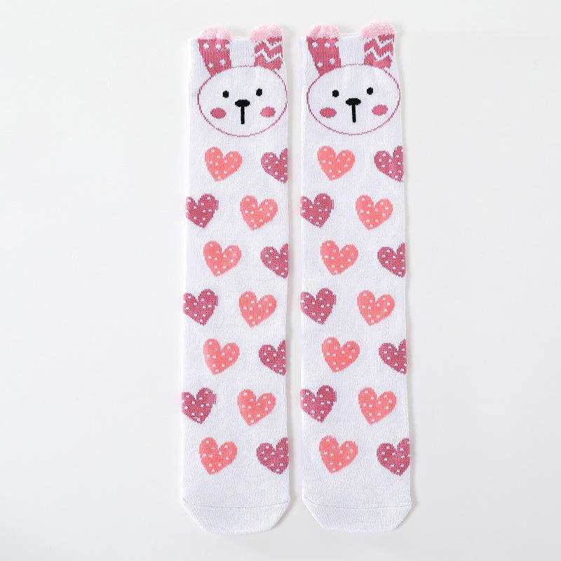 

Весенне-осенние хлопковые 3D носки до середины икры с мультяшными животными для девочек One Size 42CM (Ages 3-12)