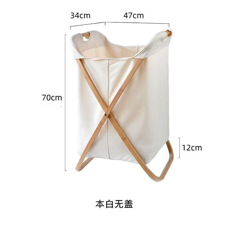 Extra Large Collapsible Laundry Basket, 100L Waterproof Oxford Fabric Hamper with Lid, Bamboo Frame Foldable Storage