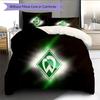 Werder Bremen Muster Bettwäsche Steppbett Set Heimdekoration Geschenk (1 Bettbezug + 2 Kissenbezüge (ohne Füllung))