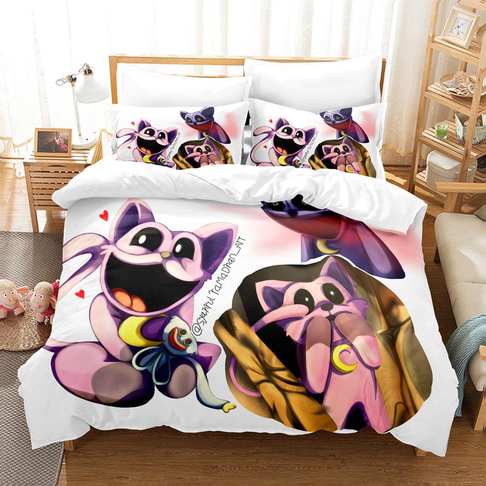 Home textile 3D printing pattern (three-piece set) single double queen quilt cover pillowcase bedding set