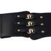 Metal Buckle Female Elastic Waist Strap PU Leather Cummerbund Wide Waistband Skirt Decorations