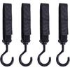 Wisdompro Car Seat Headrest Hook, 4 Pack Multi-Purpose Hanger for Handbag, Purse, Coat, Clothes & Grocery Bag - Black