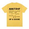Anatomie einer Gans T-Shirt Lustige Enten Grafik Gaming Gamer T-Shirts Unisex Damen Harajuku Gothic Kurzarm T-Shirts Streetwear