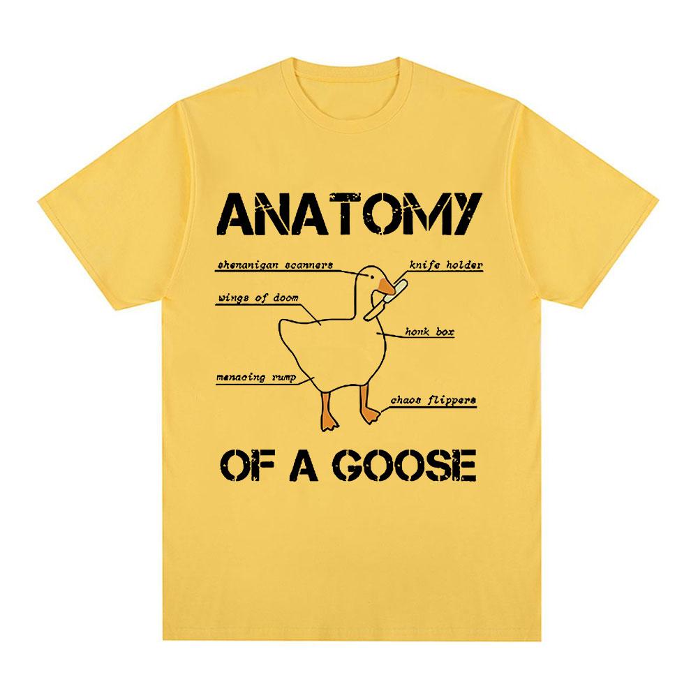 Anatomie einer Gans T-Shirt Lustige Enten Grafik Gaming Gamer T-Shirts Unisex Damen Harajuku Gothic Kurzarm T-Shirts Streetwear