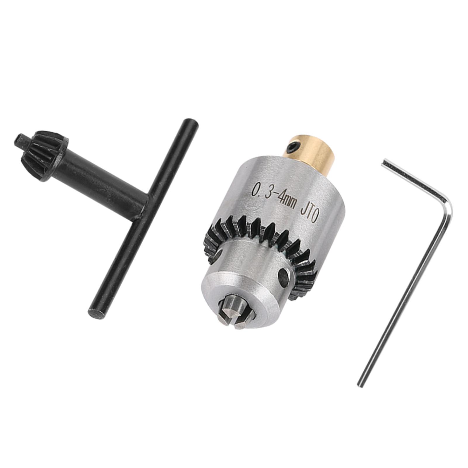 

Micro 0.3 4mm JTO Taper Mounted Drill Chuck and Wrench with Chuck Key for Lathe Electric Drill