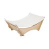 Indoor Pet Bed with Elevated Hammock Design and Wooden Support, Off Floor Cats Bed with Canvas for Relaxed Sleep and Lounging