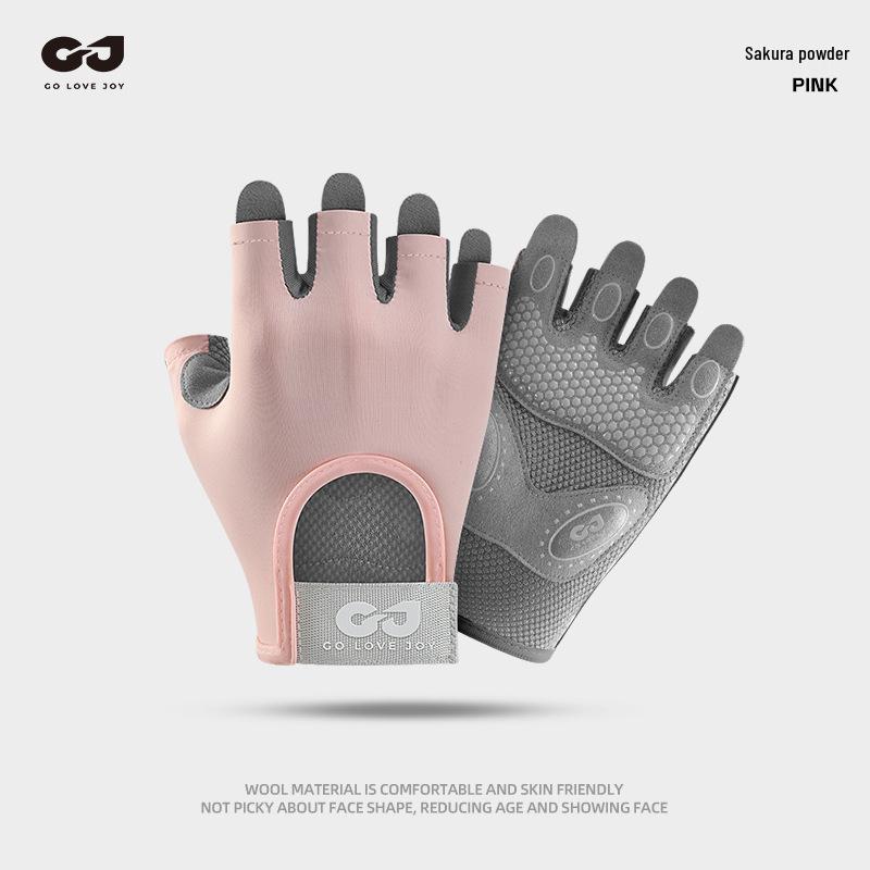 Andningsbara Halkfria Cykelhandskar - Stötdämpande, Halvfinger, för Män & Kvinnor