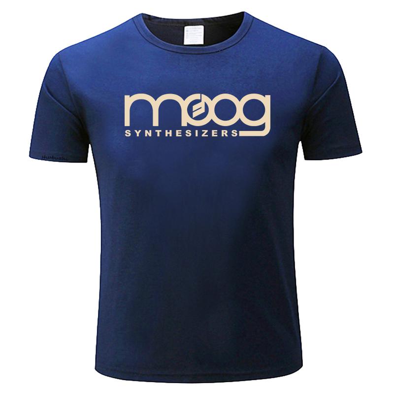 Men Cotton Tshirt Black Teeshirt Moog Synthesizer Boneck Tee MOOG BRAND Tshirt Male TOPS