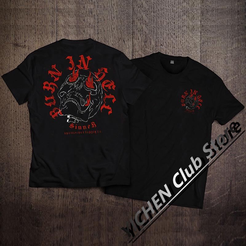 Europäisches und amerikanisches Motorrad Heavy Duty Kurzarm-T-Shirt Herren Rock Max Retro Baumwolle Harley Motorrad Print Herren Top