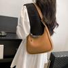 Small Designer Women's Black Bag Simple Retro Crossbody Bags Luxury Pu Leather Female Handbags Pure Color Bucket Shoulder Bag
