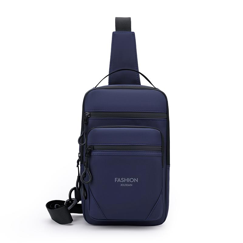 Men's Chest Bag Sports Commuter Shoulder Bag Multifunctional Nylon Large Capacity Outdoor Crossbody Bag