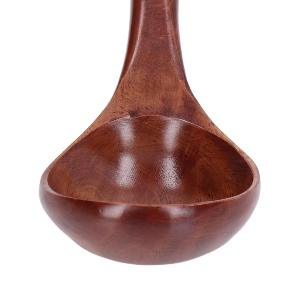 2Pcs Wooden Spoon Wood Scoop Ladle Handle Set Kit for Porridge Coffee Dessert