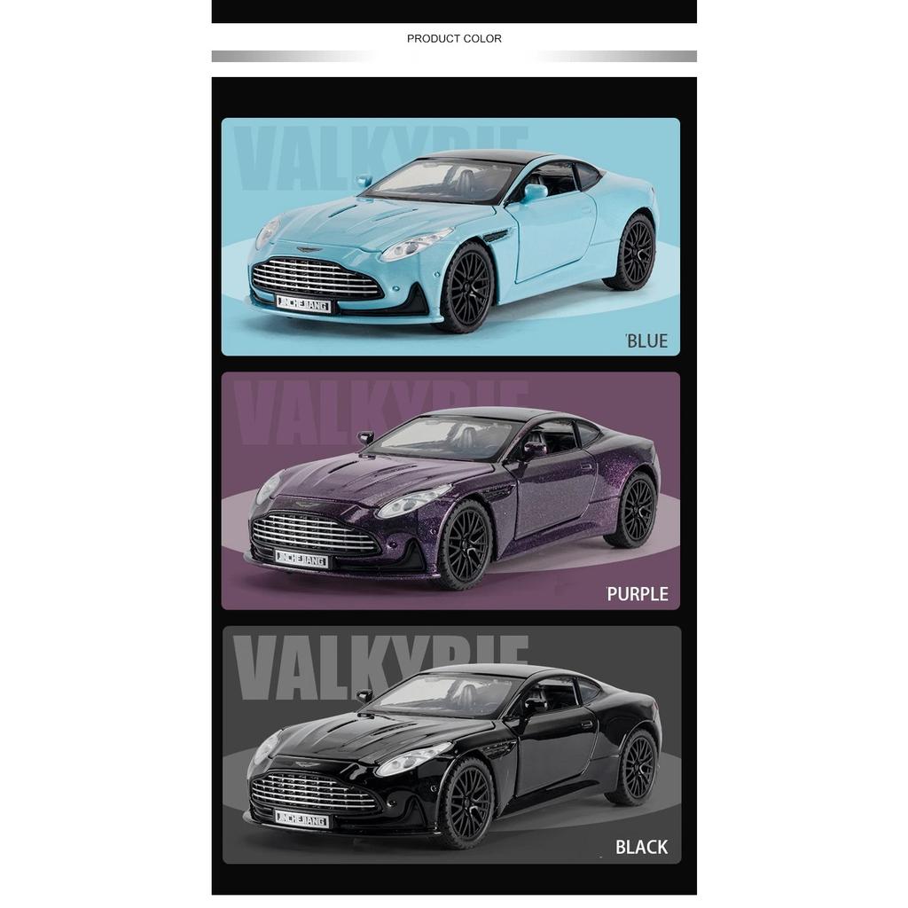 1/32 Aston Martin DB12 GT Volante Supercar Model Samochodu Ze Stopu Dźwięk i Światło Zabawka dla Dzieci Kolekcjonerskie Prezent na Urodziny