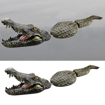 Crocodile Figurines Realistic Durable Resin Crocodile Floating Outdoor Statues for Garden
