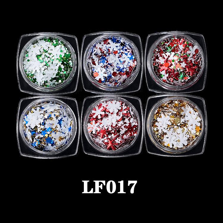 Nail Art Sequins Super Glitter Powder Symphony Combination Sequins Diy Nail Decoration 6 Color Set