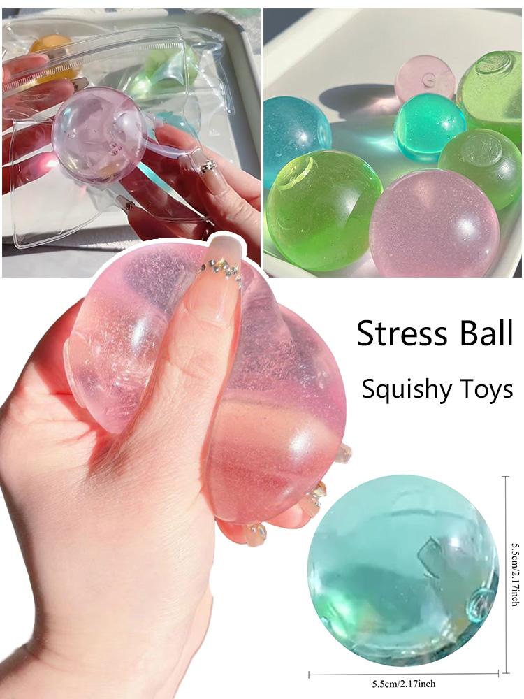 Squishy Toys Blue Maltose Anti Stress Sensory Fidgets Toy Soft Simulated Transparent Blue Maltose Slow-rebound Decompression Toy