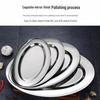 304 Stainless Steel Oval Fish Dish - Creative Steamed Fish Plate, Small Round Dish for Home Use