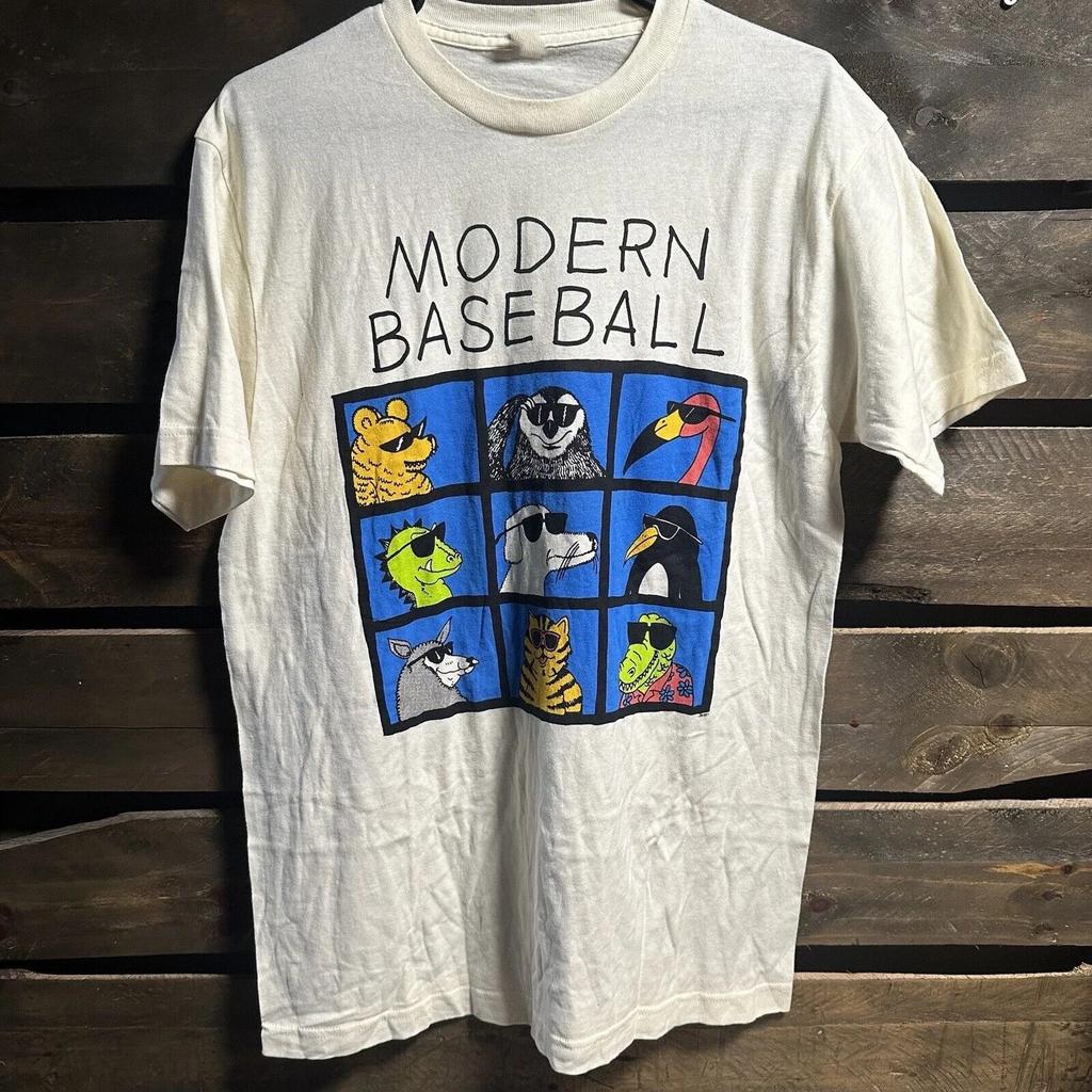 T-shirt unisexe en coton Baseball Moderne Blanc Tailles Complètes S-5XL IA648