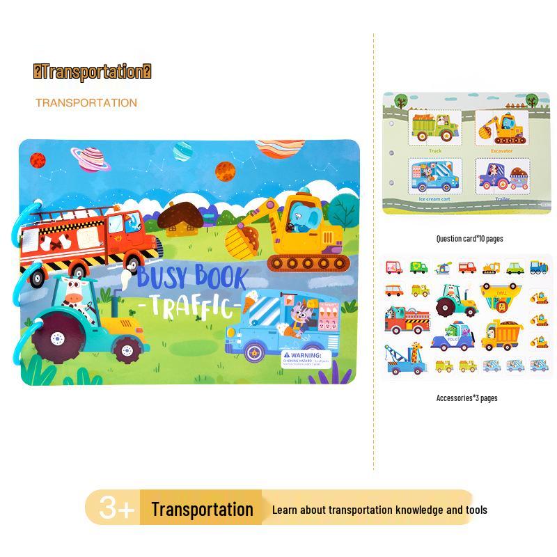 Children's Handmade Animal Cognition Quiet Book: Early Education & Sticker Learning Toy