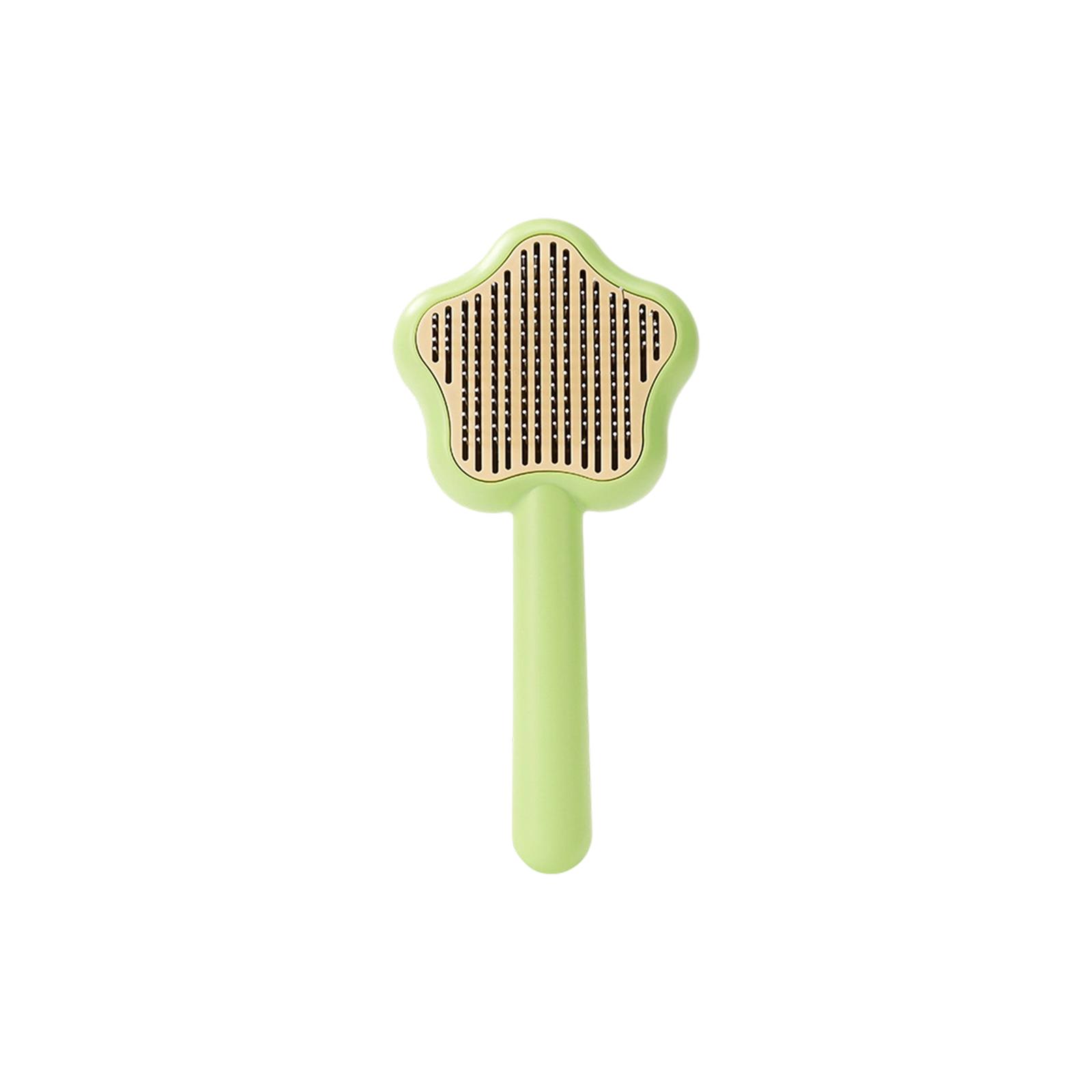 

Pet Comb, Pet Dog Hair Removal Comb, Stainless Steel Cartoon Self-Cleaning Comb With One-Button Hair Removal Brush One Size