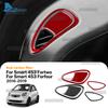 Real Soft Carbon Fiber Stickers For Mercedes Benz Smart 453 Fortwo/Forfour 2016 2017 2018  Car Dashboard Sides Air Outlet