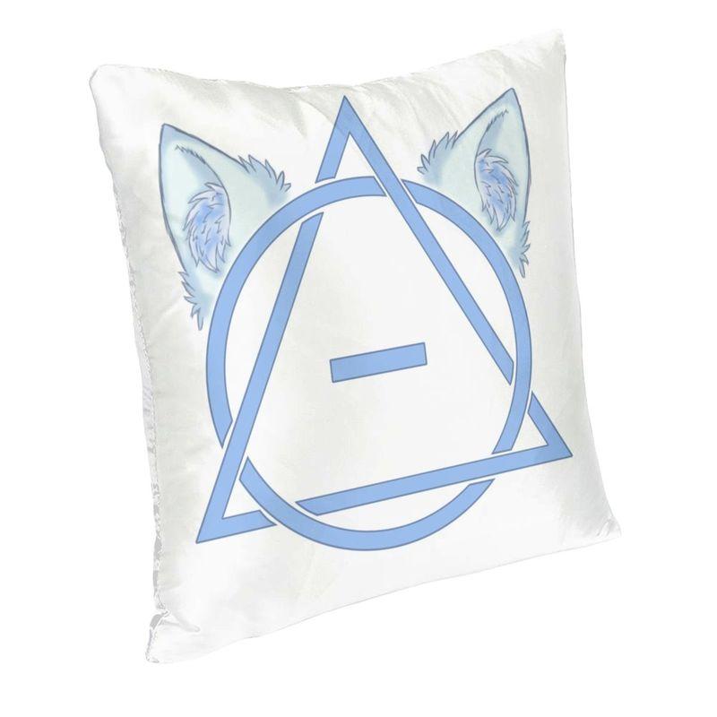 Soft Canine Ears Therian Theta Delta Throw Pillow Cover Decoration Custom Square Cushion Cover 40x40cm Pillowcover for Sofa